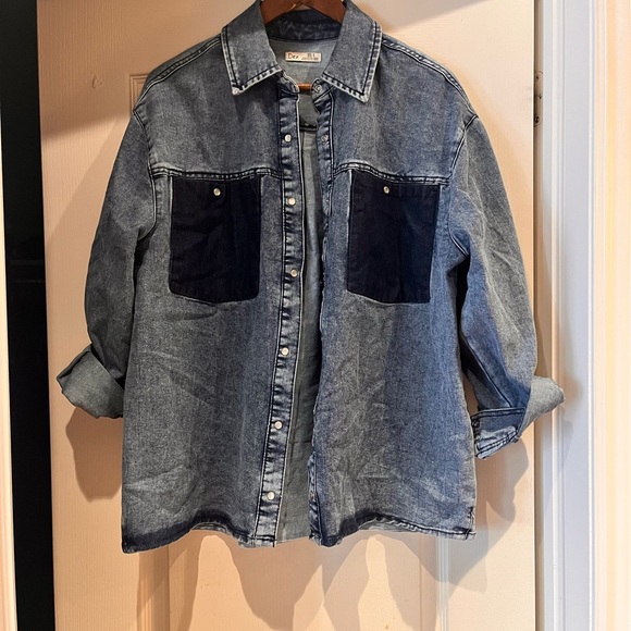 Dex Jackets & Blazers - Dex Blue Denim Shacket